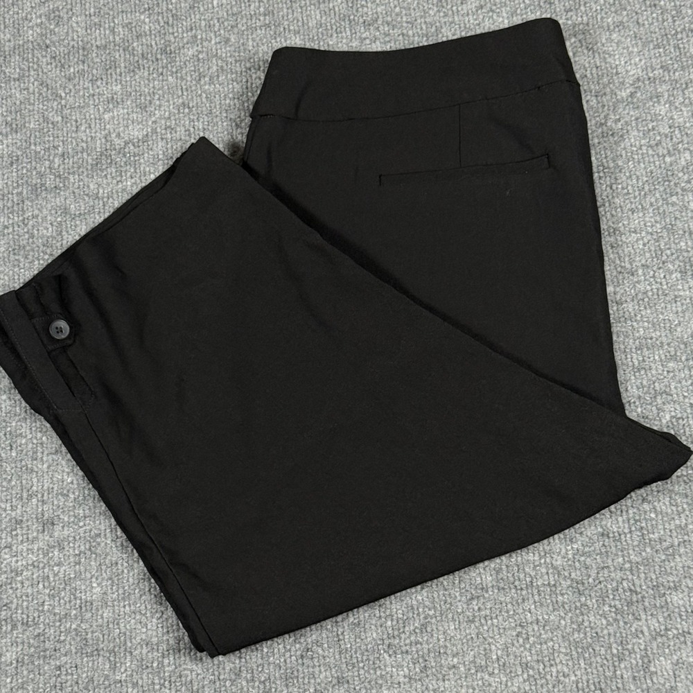 Chicos Pants Womens 2 Size 12 Stretch Slim Capri Cropped Office Casual Workwear